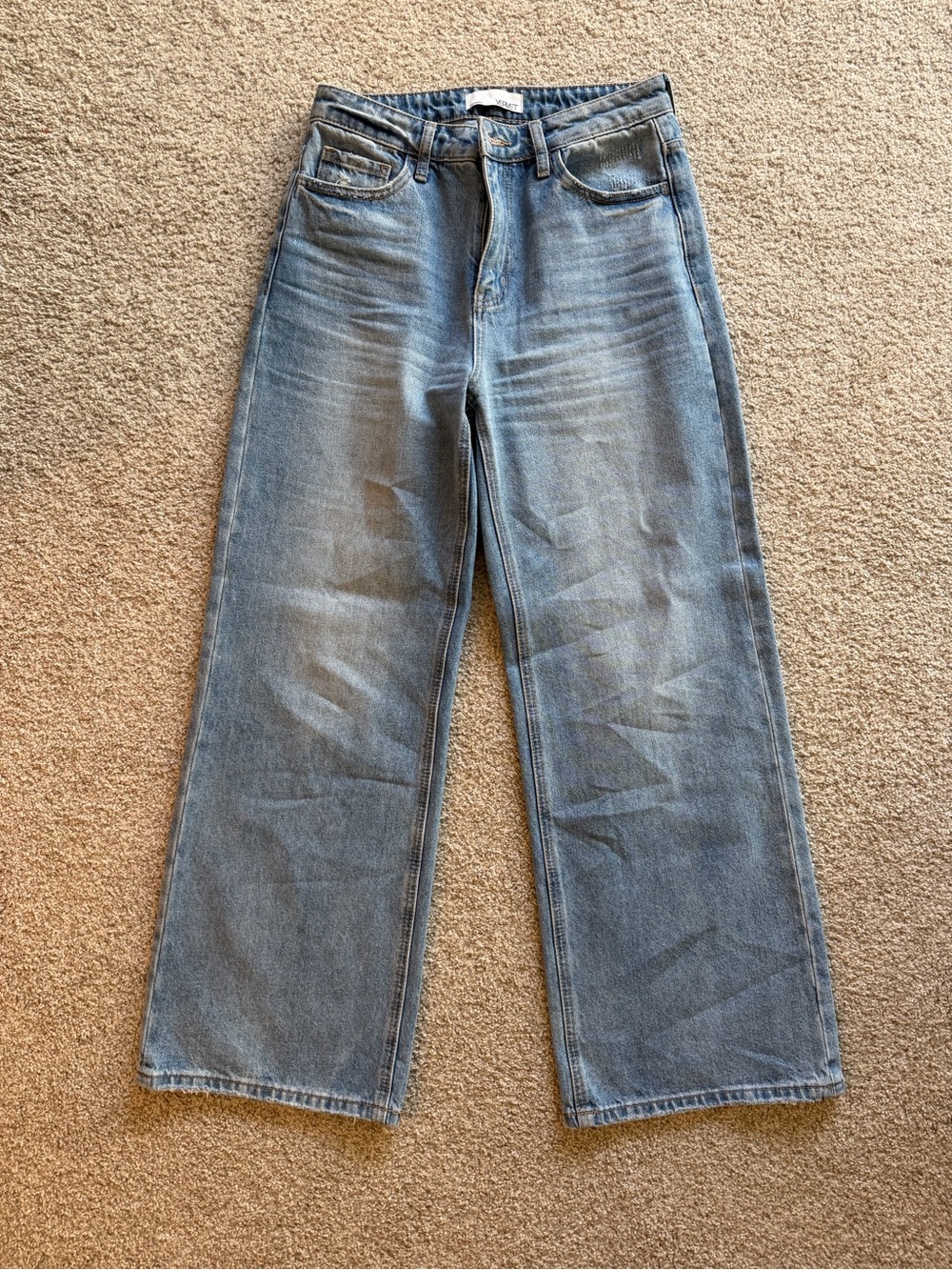 Women's Wide-Leg Light Blue Jeans